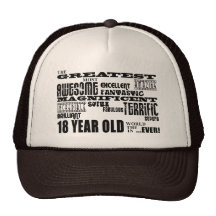18èmes ans de fête d'anniversaire d'amusement frai casquette de camionneur