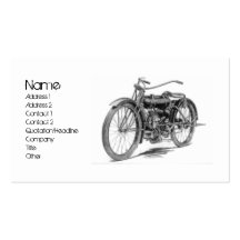 1918 motos vintages modèles de cartes de visite