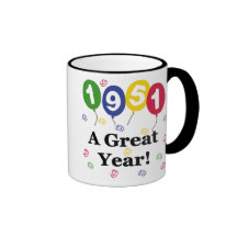 1951 un anniversaire de grande année mugs à café