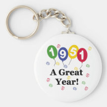 1951 un anniversaire de grande année porte-clé