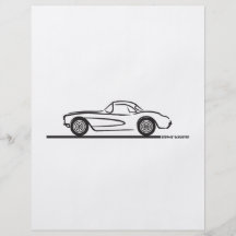 1956 1957 hards-top de Chevrolet Corvette Prospectus Avec Motif