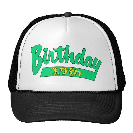 19ème Cadeau de chapeau d'anniversaire Casquettes De Camionneur
