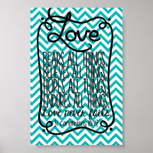 1 Corinthians Love Never Fails Poster