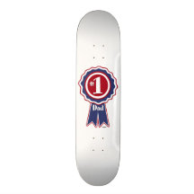 #1 papa - fête des pères heureuse skateboards personnalisés