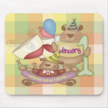 1er janvier tapis de souris