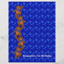 1st Birthday Dancing Bear Scrapbook Paper 2 Custom Flyer