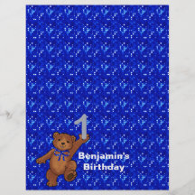 1st Birthday Dancing Bear Scrapbook Paper 3 Custom Flyer