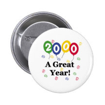 2000 un anniversaire de grande année badges avec agrafe