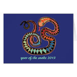 2013 ans de la carte de voeux de serpent