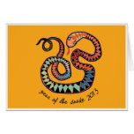 2013 ans de la carte de voeux de serpent