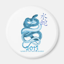 2013 ans du serpent aimant pour réfrigérateur