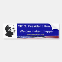 2013 : Le Président Ron Paul Autocollants Pour Voiture