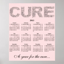 2013 : Une année pour le calendrier mural de trait Affiche