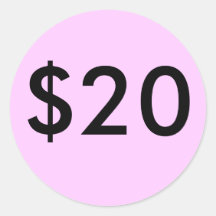 $20 AUTOCOLLANT