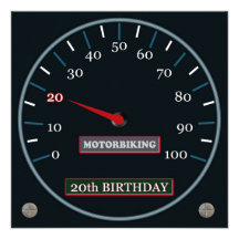 20ème invitation d'anniversaire de Motorbiking