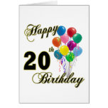 20èmes cadeaux d'anniversaire et habillement heure carte de vœux