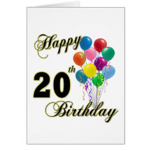 20èmes cadeaux d'anniversaire et habillement heure carte de vœux