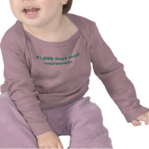 21.000 jours jusqu'à la retraite t-shirts