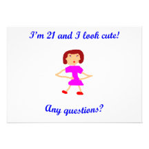 21 que je semble mignon ! carton d'invitation