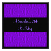 21ème anniversaire 2 de noir en soie pourpre de Fa Bristols Personnalisés