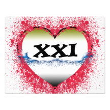 21ème Anniversaire Faire-part Personnalisables