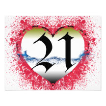21ème Anniversaire Invitations Personnalisables