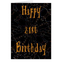 21ème Carte d'anniversaire