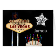 21ème carte d'anniversaire de Las Vegas