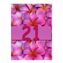 21ème fête d'anniversaire florale personnalisée invitation personnalisable