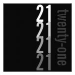 21ème Invitations de fête d'anniversaire