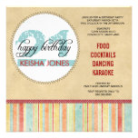 21ème Invitations de fête d'anniversaire