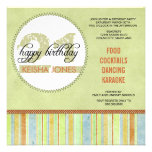 21ème Invitations de fête d'anniversaire