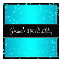 21ème La turquoise de fête d'anniversaire tient le Bristols Personnalisés