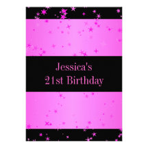 21ème Le rose de sucrerie de fête d'anniversaire t Faire-parts