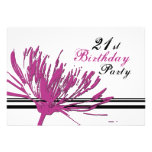 21èmes cartes d'invitation de fête d'anniversaire 