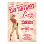 21èmes invitations d'anniversaire de cow-girl