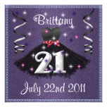 21èmes invitations heureuses de fête d'anniversair