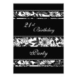 21èmes invitations noires et blanches de fête d'an