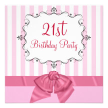 21èmes invitations personnalisées de fête d'annive
