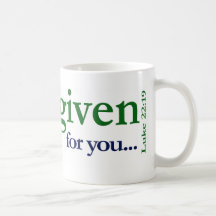 22h19 de Luc c'est mon corps donné pour vous Mugs À Café