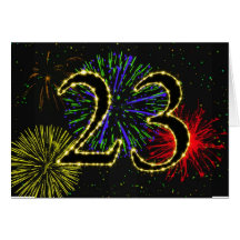 23ème Invitation de fête d'anniversaire Cartes De Vœux