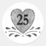 25ème anniversaire - argent autocollants