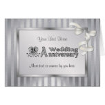 25ème Anniversaire de mariage - argent Cartes