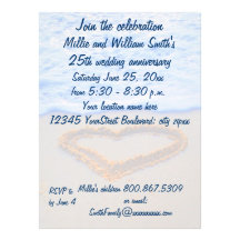 25ème Anniversaire de mariage Invitation Personnalisée