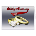 25ème Cadeaux d'anniversaire de mariage Carte De Vœux