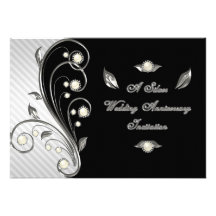 25ème Carte d'invitation d'anniversaire de mariage