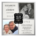 25ème Invitations de fantaisie de photo du cru 2 d