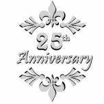 25ème ornement d'anniversaire de Fleur De Lis Découpages En Acrylique