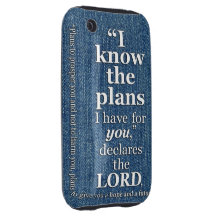 29:11 de Jérémie je sais le vers de bible de plans Étui Tough iPhone 3