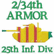 2/34th Chemise brodée parSide du Vietnam d'armure